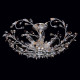 Plafonnier argenté flora 6 ampoules 26 cm 