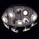 Plafonnier argenté techno 9 ampoules 12 cm 