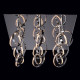 Plafonnier argenté techno 9 ampoules 22 cm 