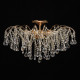 Plafonnier doré crystal 9 ampoules 45 cm 
