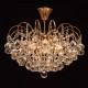 Plafonnier laiton crystal 6 ampoules 40 cm 