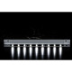 Plafonnier led sparta 6 ampoules - métal - argenté 