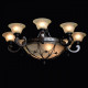 Plafonnier marron country 12 ampoules 50 cm 
