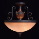 Plafonnier marron country 3 ampoules 46 cm 