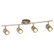 Plafonnier samson, 4 ampoules - Coloris au choix Laiton