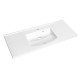 Plan de toilette Flex simple vasque en polybéton blanc brillant (dimensions au choix) 120