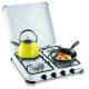 Plaque de cuisson gaz portable 4 feux - 4650 w - blanc laqué 
