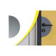 Plaque de poussée demi-lune intérieur adhésif Clf-S1/M2 Antibactérien WATTELEZ 150x300 mm - Noir - 630042N 