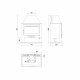 Fm poêle à bois acier m-108 12,5kw avec porte en fonte 