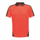 Polo regatta professional contrast quick wicking Rouge-Noir