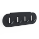 Porte-clés DECO-GEM, Nacre. L.14.6 x H.4.28 x P.2.28 cm Noir