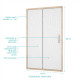 Porte de douche 120x200 coulissante HINATA - Style Japandi courbes douces Aurlane - FAC1064 
