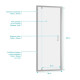 Porte de douche pivotante 80x200 cm - Verre trempé 6 mm - Profilé chrome - CHROMED CRUSH Aurlane - FAC773 