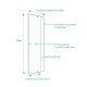 Porte de douche pivotante ajustable de 78 à 90cm en Alu Blanc et verre transparent - WHITY PIVOT Aurlane - FAC496 