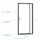 Porte de douche pivotante Noir 70-80x185cm - Extensible de 69 à 80 cm - BLACK SLIDE 70 80 Aurlane - FAC1131 