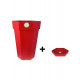 Pot et soucoupe hexaline diametre 49cm h66cm - riviera - Coloris au choix Rouge