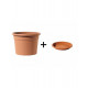 Pot et soucoupe pepia diametre 40cm h30cm - chapelu- coloris au choix Terre cuite