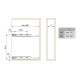 Porte-bouteilles latéral extractible Supra avec fermeture amortie, module 150mm, Acier, Peint aluminium 