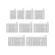 Range-couverts Optima pour tiroir universel, Plastique, Gris anthracite - Dimensions au choix 