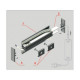 Profilé aluminium arrière ruban led - diffuseur - sans diffuseur, taille - 2000mm 