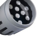Projecteur 3000k powell 26 cm, aluminium et verre, gris 