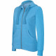 Sweat-shirt de travail zippé à capuche kariban mélange femme - Coloris et taille au choix Bleu-clair