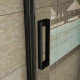 Porte de douche pivotante noir en verre anticalcaire 8 mm - Dimensions au choix 