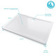 Receveur de douche à poser extra-plat en acrylique blanc rectangle - 120x90cm Aurlane - FAC379 