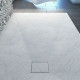 Receveur à poser en matériaux composite SMC - Finition ardoise blanc mat - 90×140 cm Aurlane - FAC204 