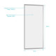 Retour pour paroi pour douche 80x200 cm - Profilés chrome - Verre transparent 6mm - CHROMED CRUSH Aurlane - FAC775 