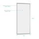 Retour pour paroi pour douche 90x200 cm - Profilés chrome - Verre transparent 6mm - CHROMED CRUSH Aurlane - FAC776 