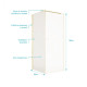Retour pour porte de douche 90x180 cm verre trempe 5mm - Finition Or Brossé - GOLD ELEMENTARY Aurlane - FAC1100 