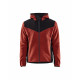 Veste tricotée avec softshell 59402536 - Couleur et taille au choix Rouge brique-Noir