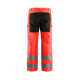 Pantalon artisan haute-visibilité stretch poches 15851811 - Couleur et taille au choix rouge fluo-noir