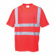 T-shirt haute visibilité portwest Rouge