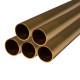 Lot de 5 tubes aluminium anodisé ø 30 mm - Couleur et longueur au choix Doré