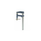 Serre-joint à pompe à tige chromée et crantée - saillie 120 mm - section 35 x 8 - L. 400 mm - LEMAN - 7120.358.040 