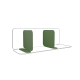 Lot de 2 serre-livres DECO-GEM, Coraline, base aimantée. L.14.2 x H.13.85 x P.4.44 cm Vert