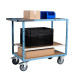 Servante mécano-soudée 3 plateaux médium 1000 x 600 mm roues TPE 400 kg - 880702242 