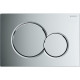Ensemble bâti-support WC en applique + Plaque de commande Geberit Sigma01-Chrome-Brillant