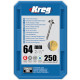 Vis à trous de poche 64 mm Inox Maxi-Loc, Filetage épai, 250 - KREG - SML-C250S5-250-INT 