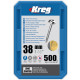 Vis à trous de poche 38 mm Revêtu de Zinc Maxi-Loc, Filetage fin, 500 - KREG - SML-F150-500-INT 