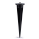 Spot esparta orientable, aluminium et verre, gris 