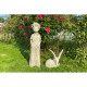 Statue de jardin "le petit prince" 106 cm - gris clair 106 cm 