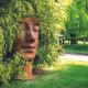 Statue visage métal mosaïque 108 cm - Couleur au choix 