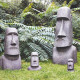 Statue jardin moaï 30 cm - gris anthracite  30 cm - gris anthracite 