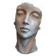 Statue visage femme extérieur grand format - 115 cm - Couleur au choix Rouille