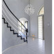 Suspension 3 ampoules harrietta, en chrome et cristal 