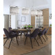Suspension 4 ampoules elise, en chrome et cristal 