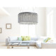 Suspension 8 ampoules beatrix, en chrome et cristal 